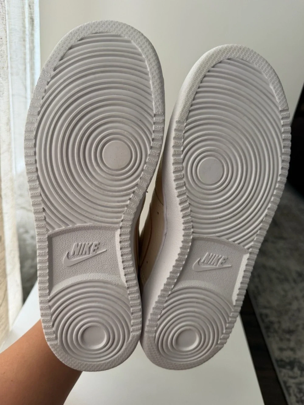 NIKE Women’s Court Vision Low Premium Sneakers-Size 8-Pearl White/Sail Metallic